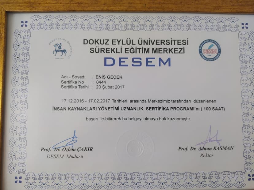 Sertifika / Diploma 5